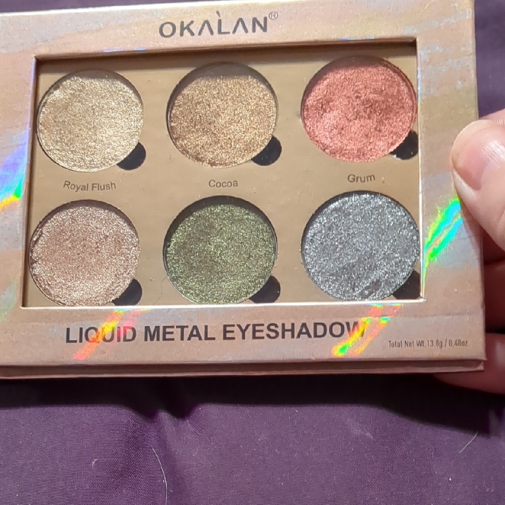 Liquid Metal Eyeshadow Palette - Gold, Green, Silver
